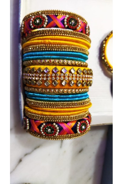 Bangle Set - Blue and Yellow Bangle Set - Blue and Yellow